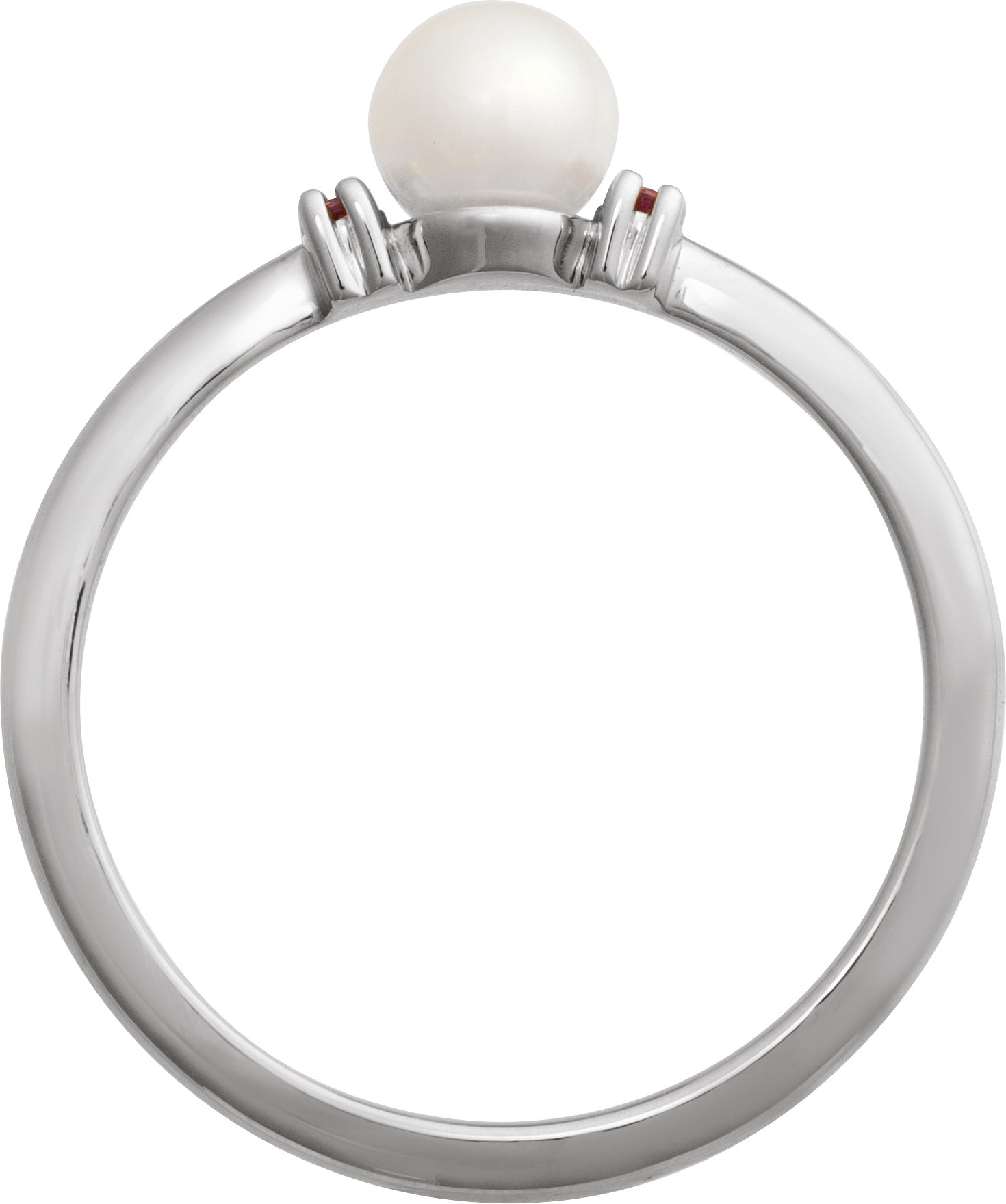 Alternative view of Accented Pearl Ring