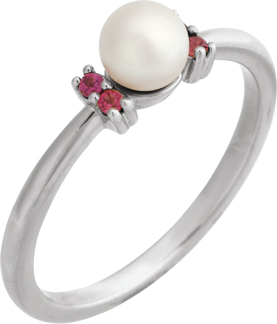 Accented Pearl Ring