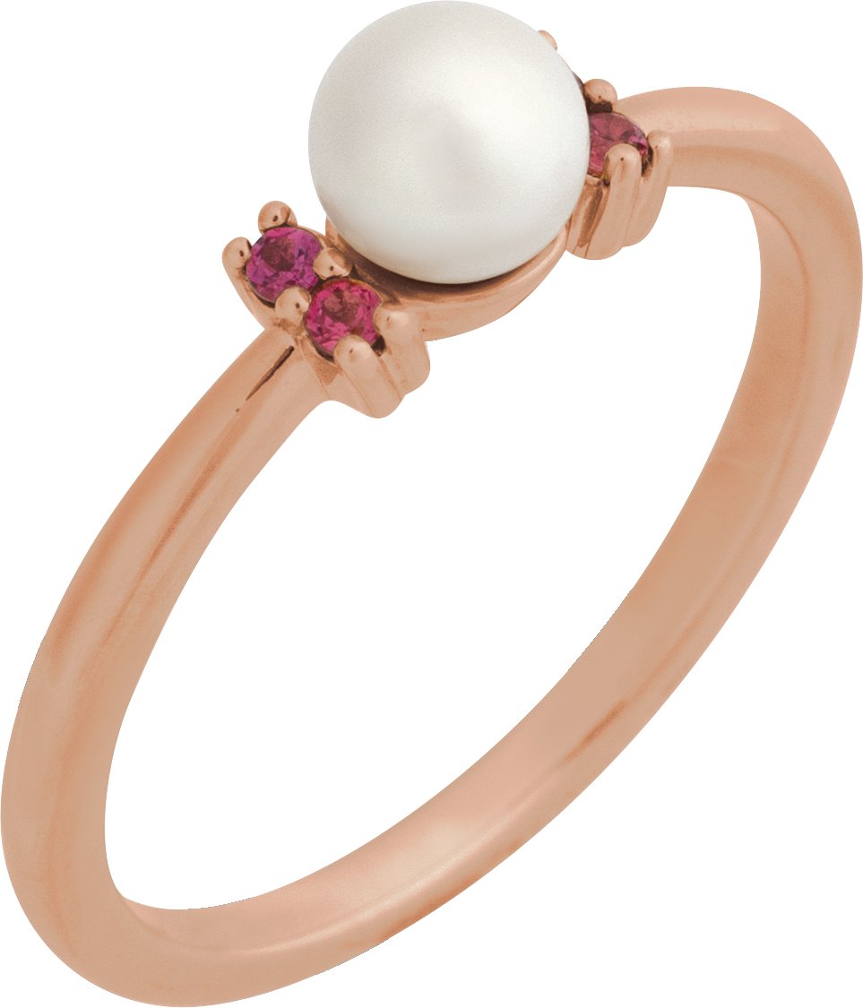 Accented Pearl Ring