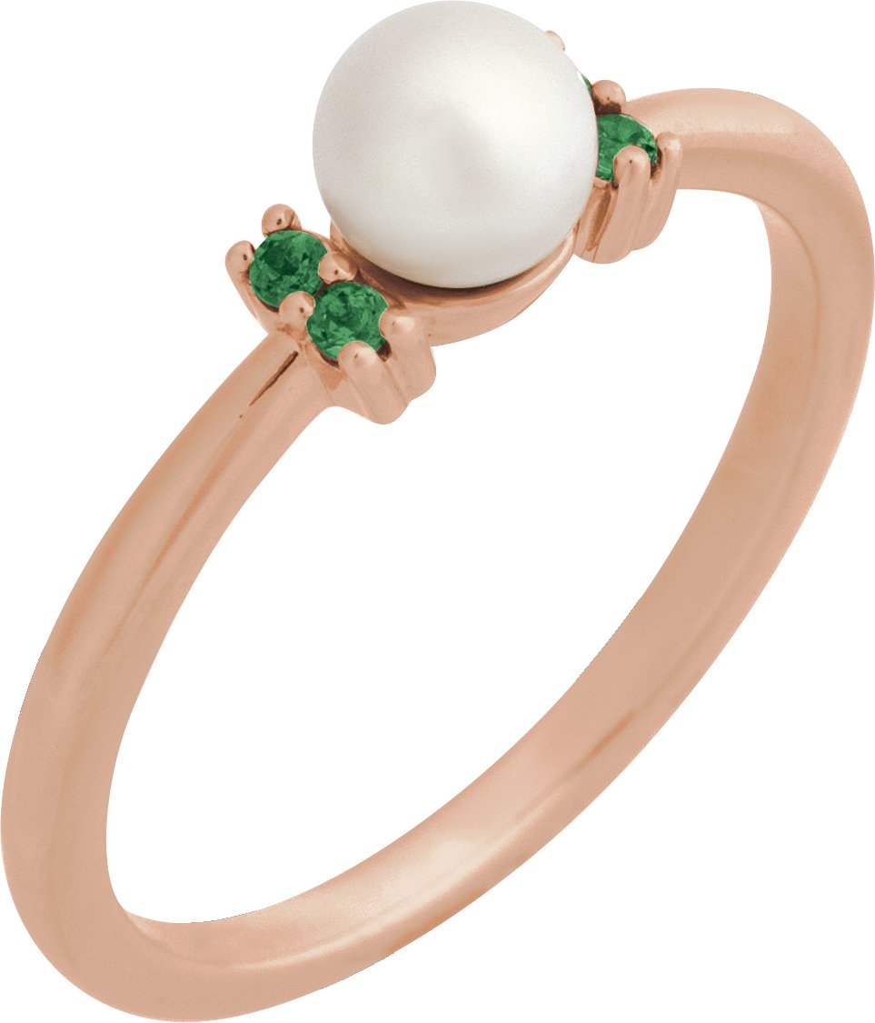 Accented Pearl Ring