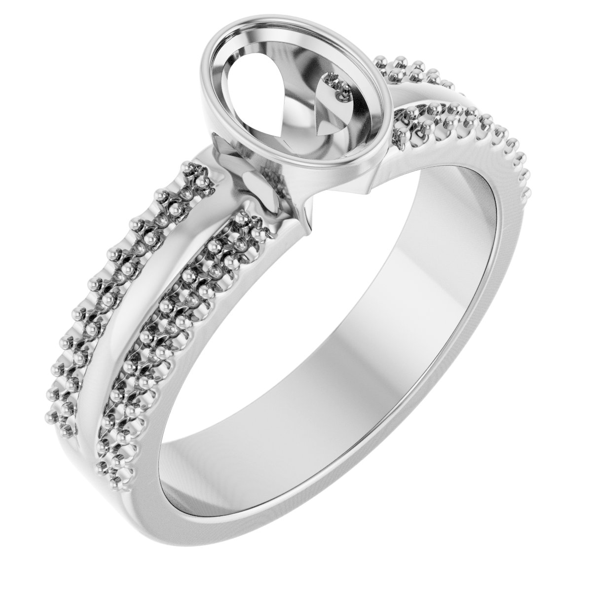 Bezel-Set Accented Engagement Ring or Band