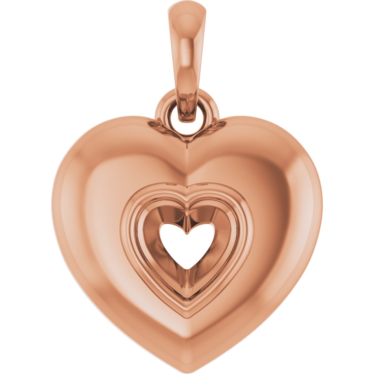 Puffed Solitaire Necklace or Charm/Pendant