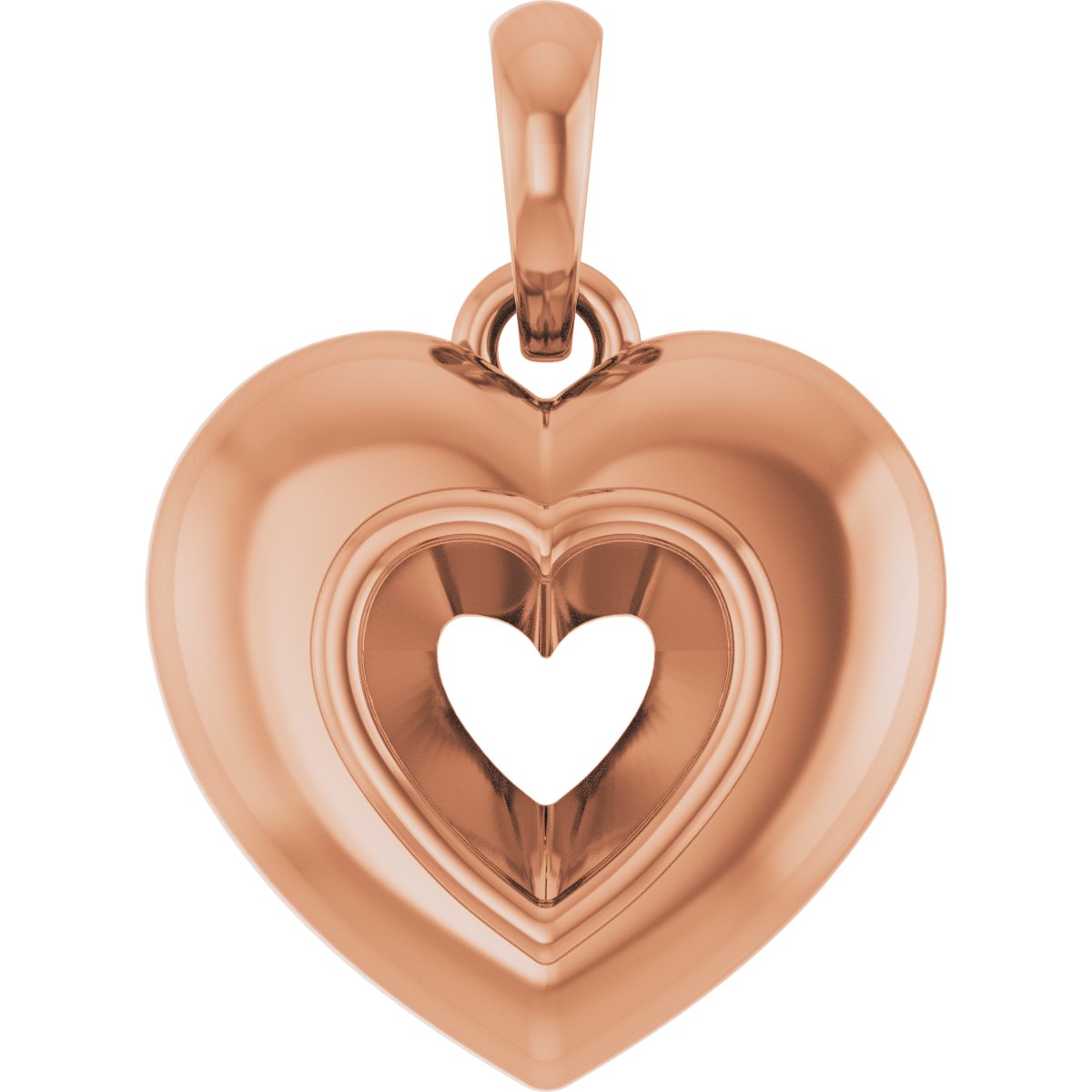 Puffed Solitaire Necklace or Charm/Pendant