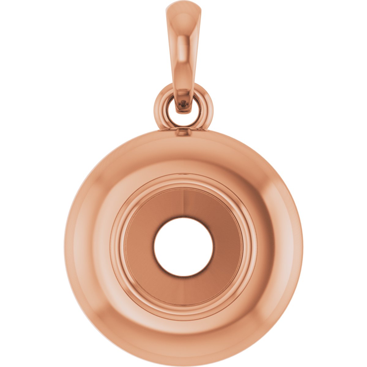 Puffed Solitaire Necklace or Charm/Pendant