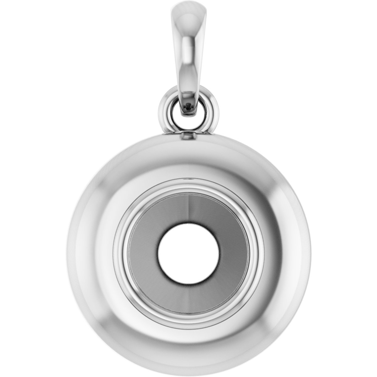 Puffed Solitaire Necklace or Charm/Pendant