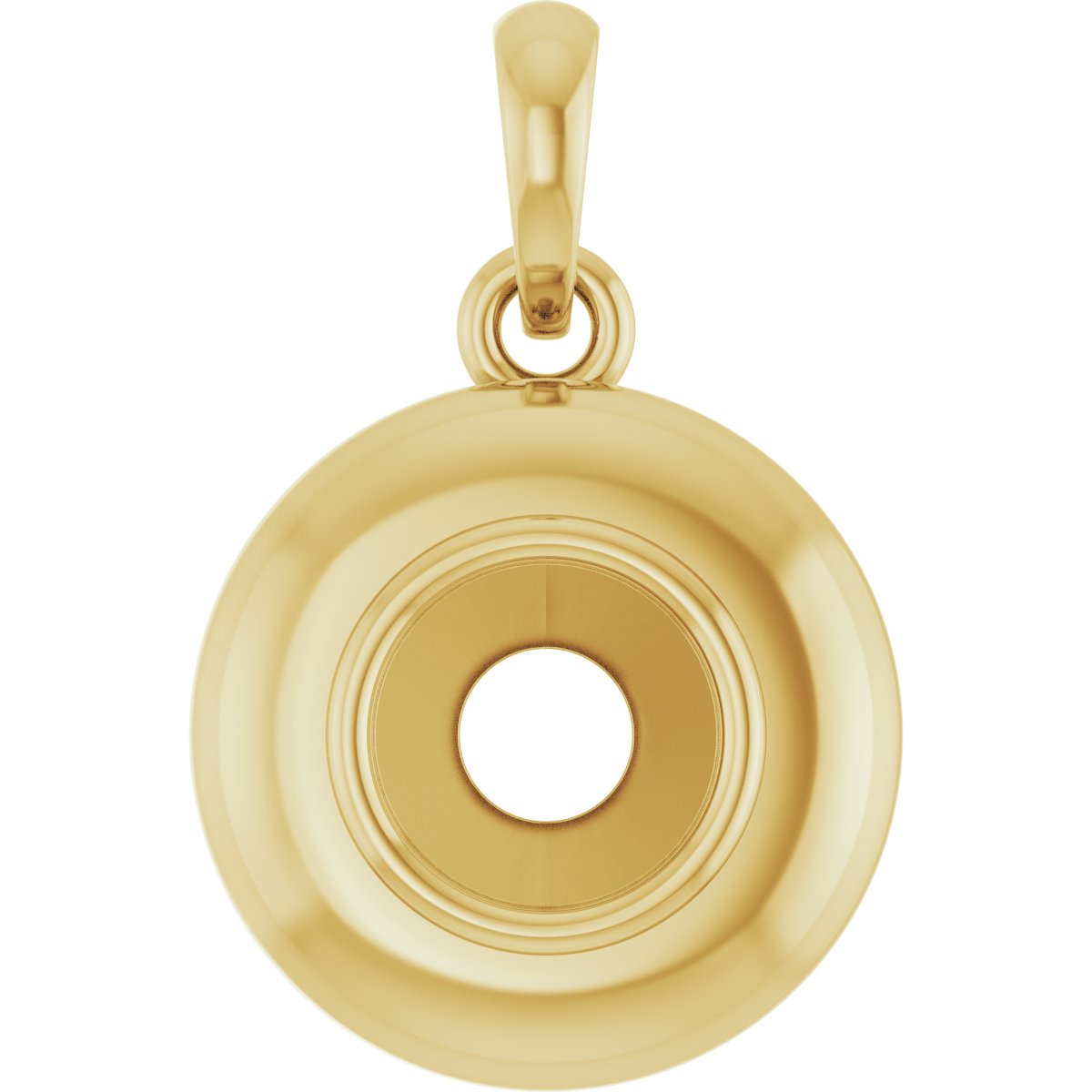 Puffed Solitaire Necklace or Charm/Pendant