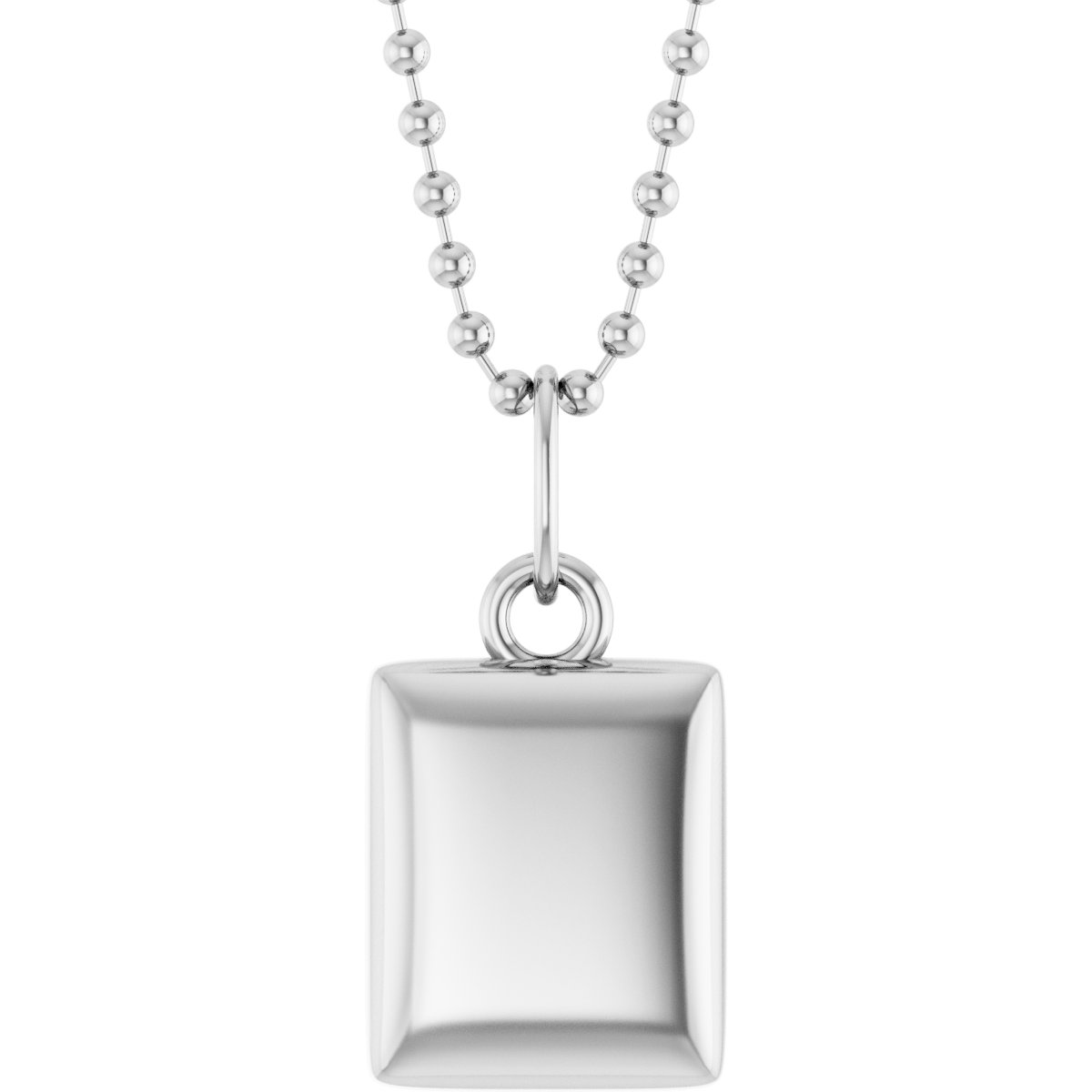 Engravable Puffed Dog Tag Necklace or Pendant