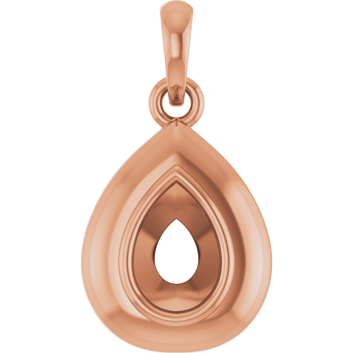 Puffed Solitaire Necklace or Charm/Pendant