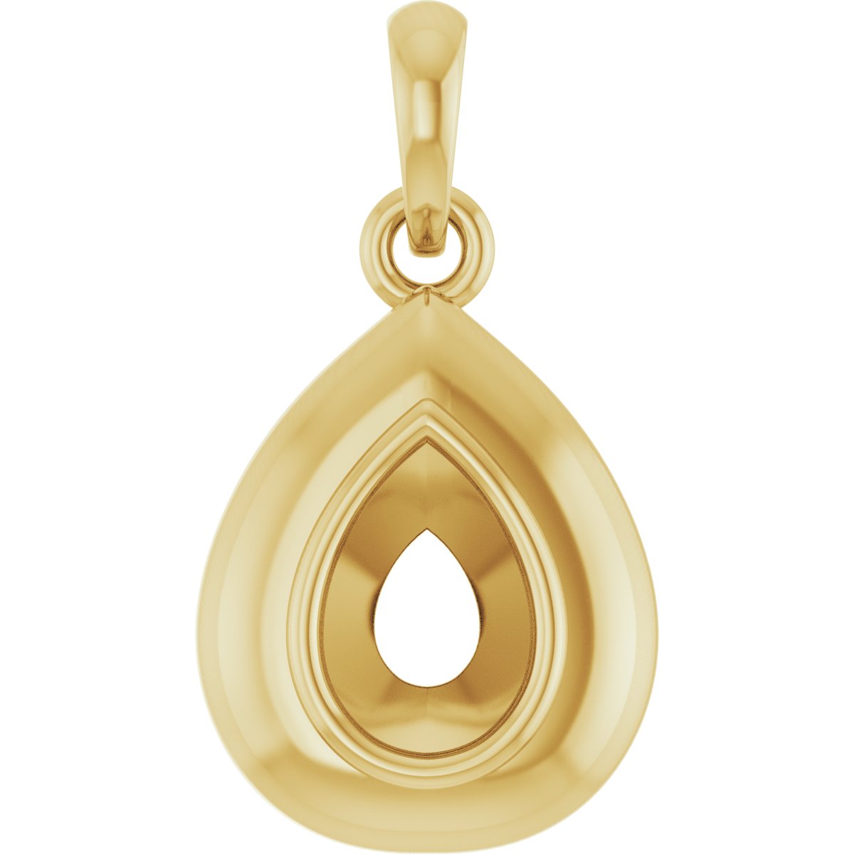 Puffed Solitaire Necklace or Charm/Pendant