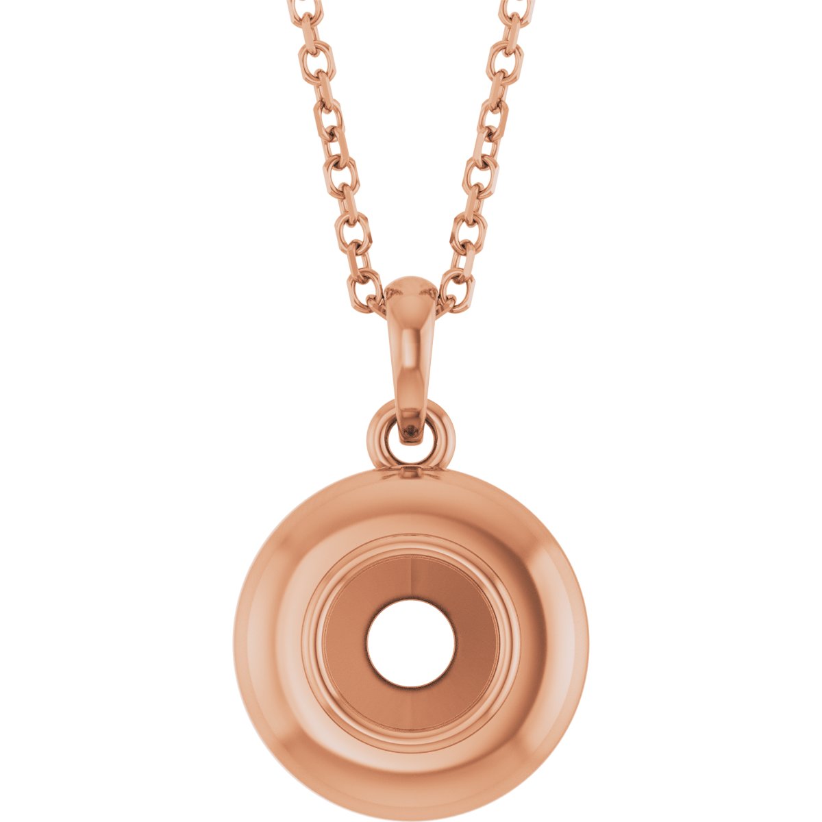 Puffed Solitaire Necklace or Charm/Pendant