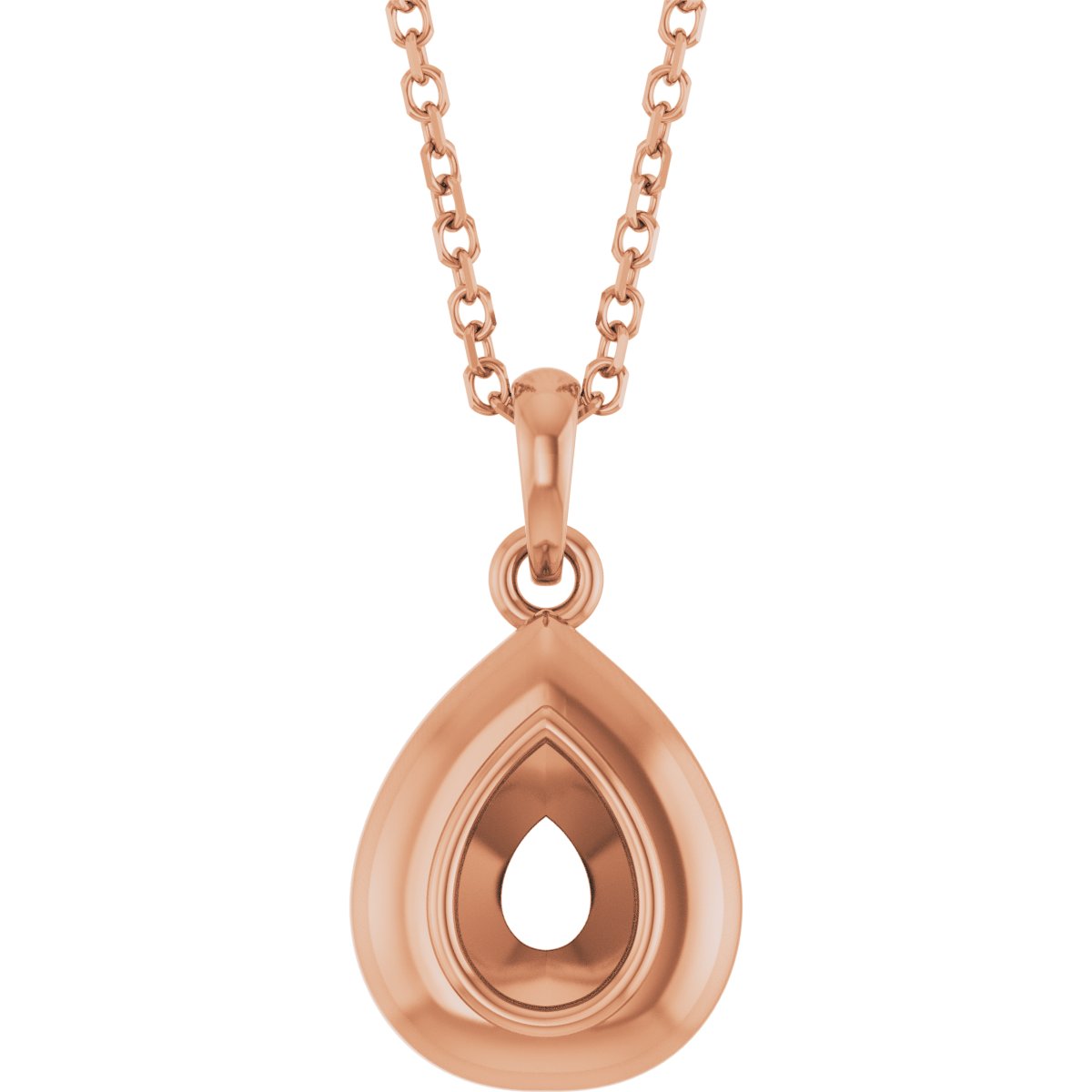 Puffed Solitaire Necklace or Charm/Pendant