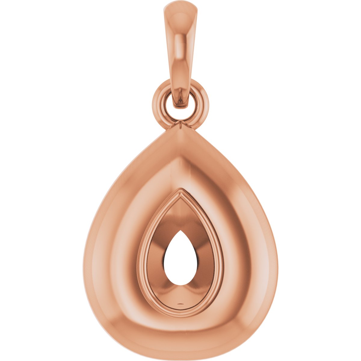 Puffed Solitaire Necklace or Charm/Pendant