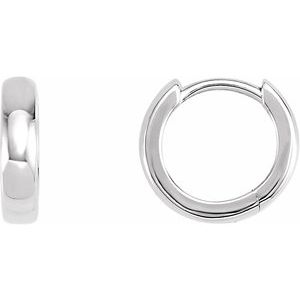 Platinum 11.5 mm Hoop Earring