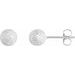 Sterling Silver 6 mm Stardust Ball Earrings 