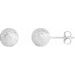 Sterling Silver 8 mm Stardust Ball Earrings 