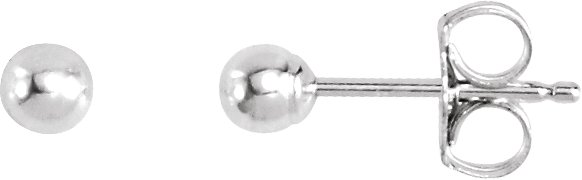 Sterling Silver 3 mm Ball Stud Earrings