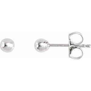 Sterling Silver 3 mm Ball Stud Earrings