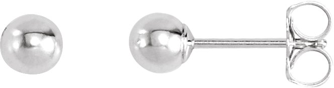 Sterling Silver 4 mm Ball Stud Earrings