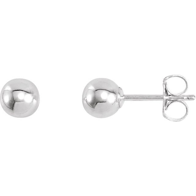Sterling Silver 5 mm Ball Stud Earrings