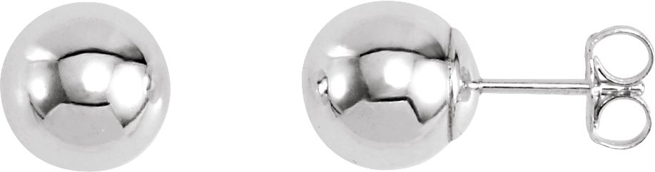 Sterling Silver 8 mm Ball Stud Earrings