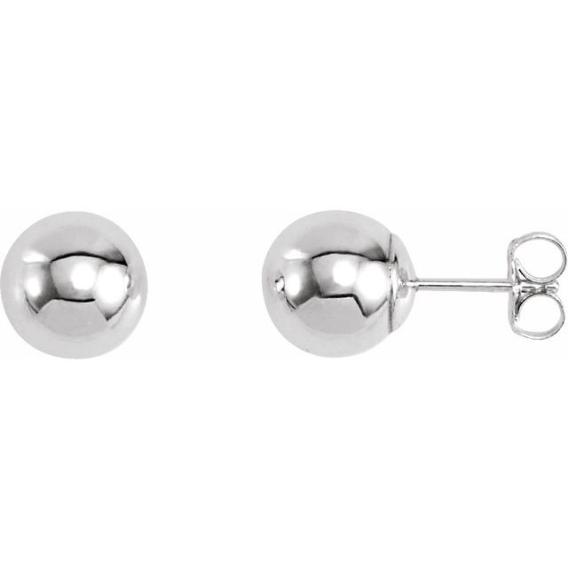 Sterling Silver 8 mm Ball Stud Earrings