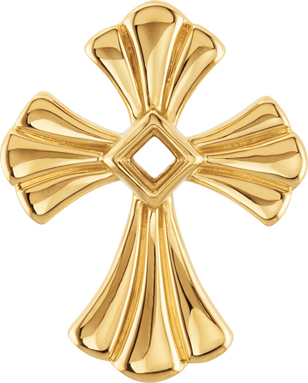 Solitaire Cross Pendant