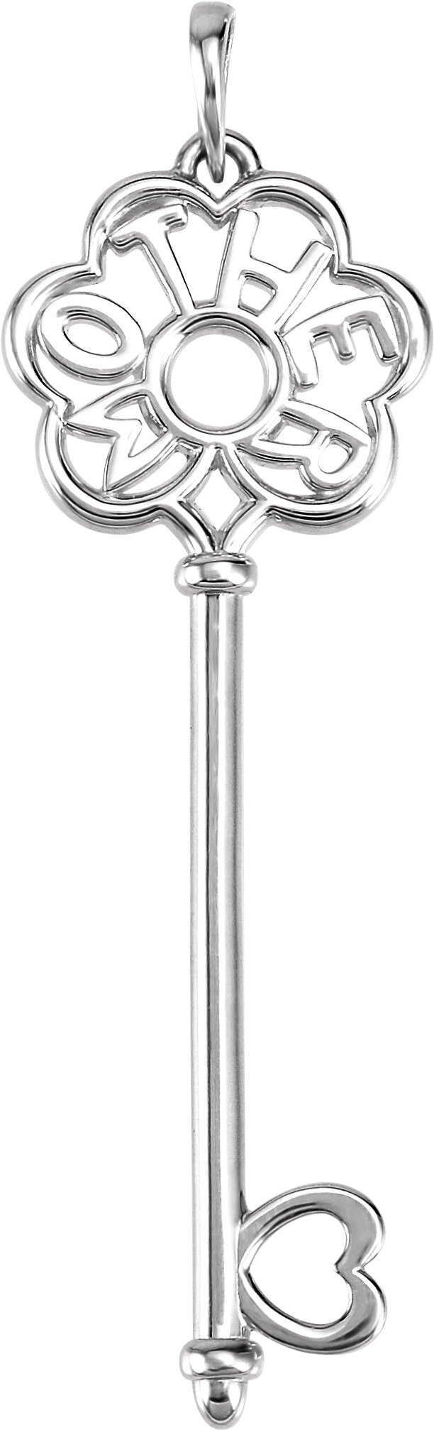 Sterling Silver 47.5x14.5 mm Mother-s Key® Pendant