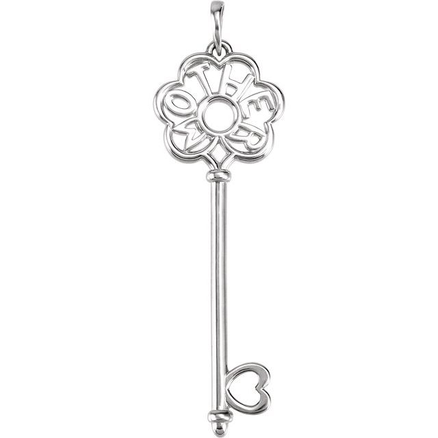 Sterling Silver 47.5x14.5 mm Mother-s Key® Pendant
