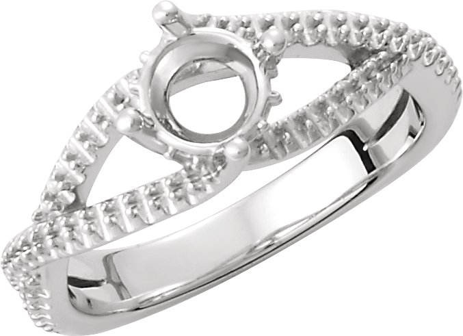 Accented Twist-Style Engagement Ring or BandRing or Band