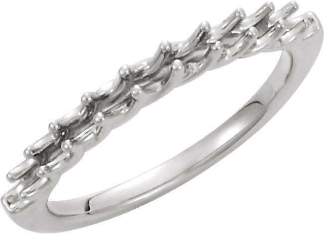 Accented Woven-Design Engagement Ring or Band