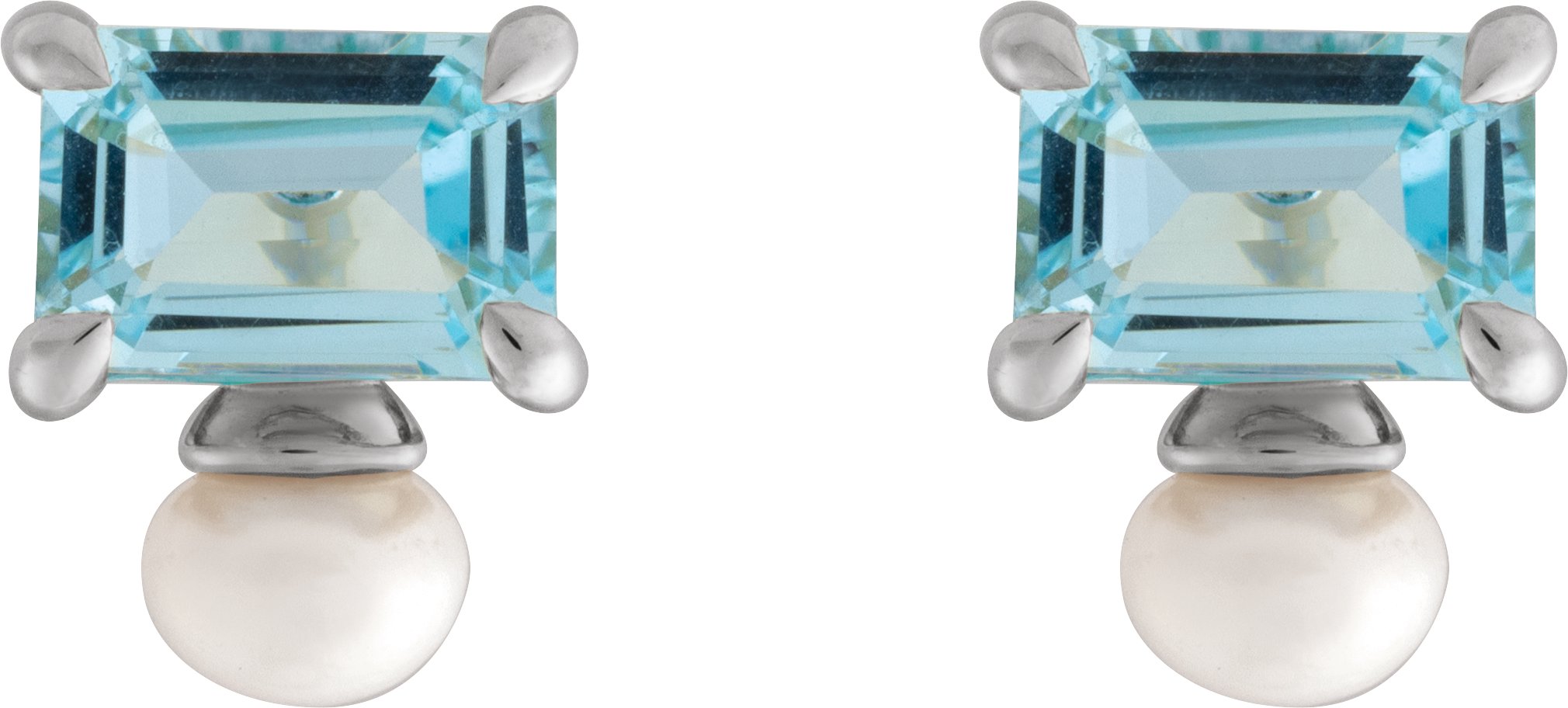 Alternative view of Accented Pearl Earrings