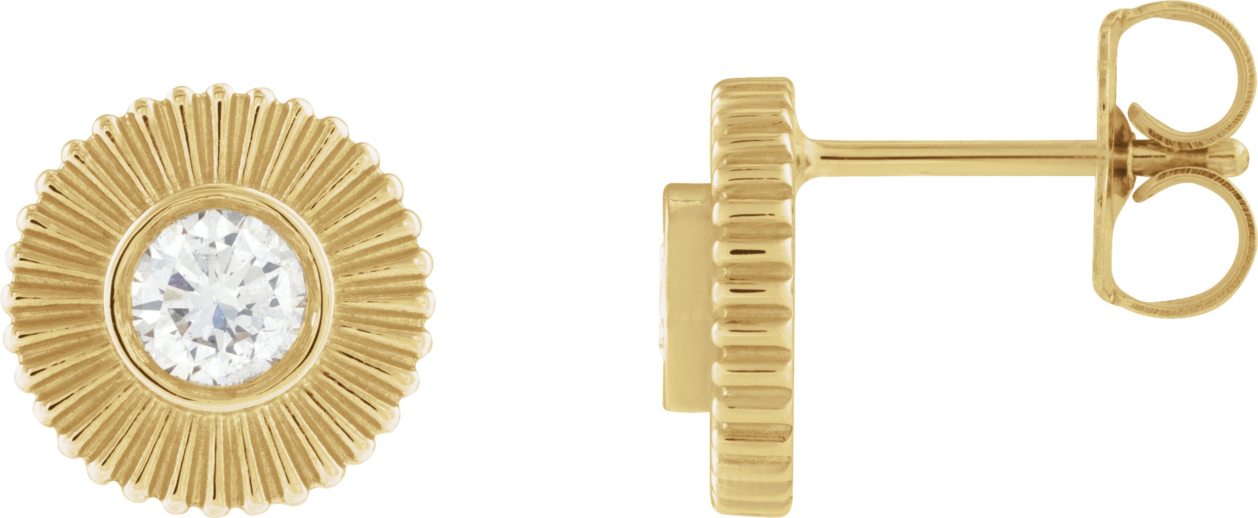 Accented Starburst Stud Earrings