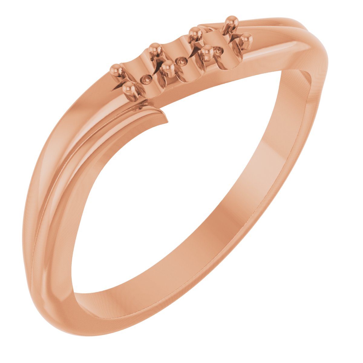 Round Three-Stone Ring Mounting