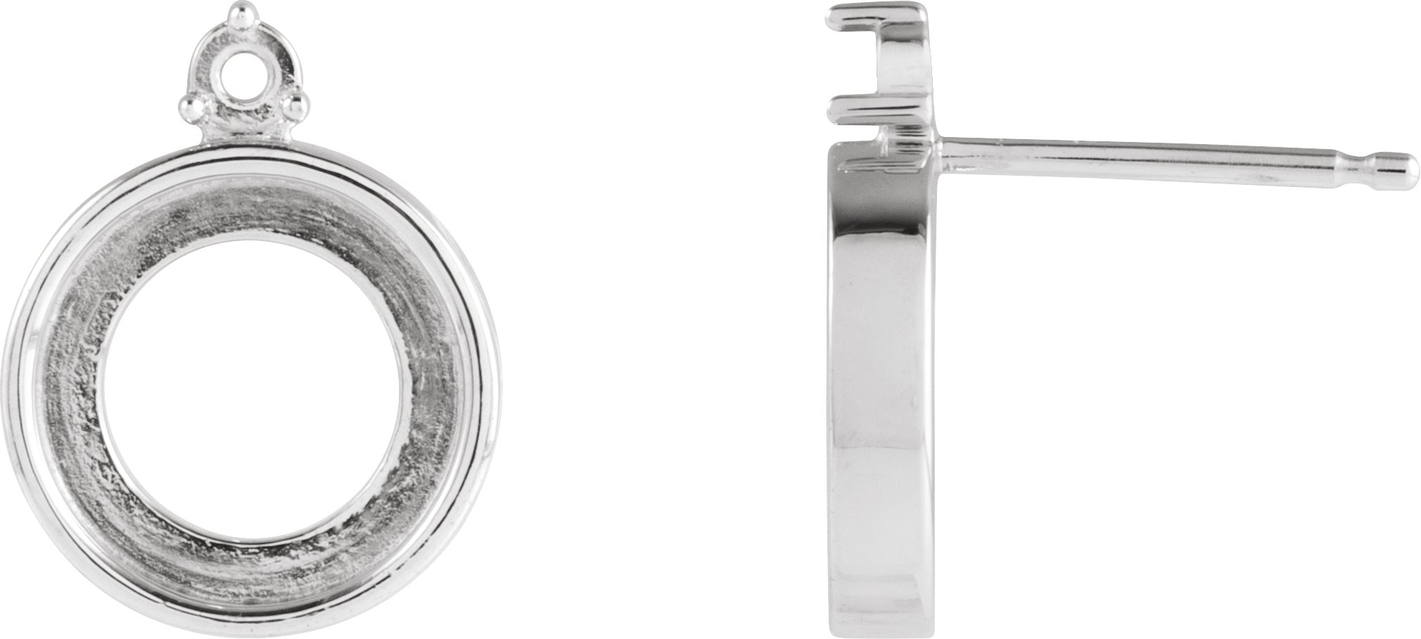 Cabochon Bezel-Set Earrings