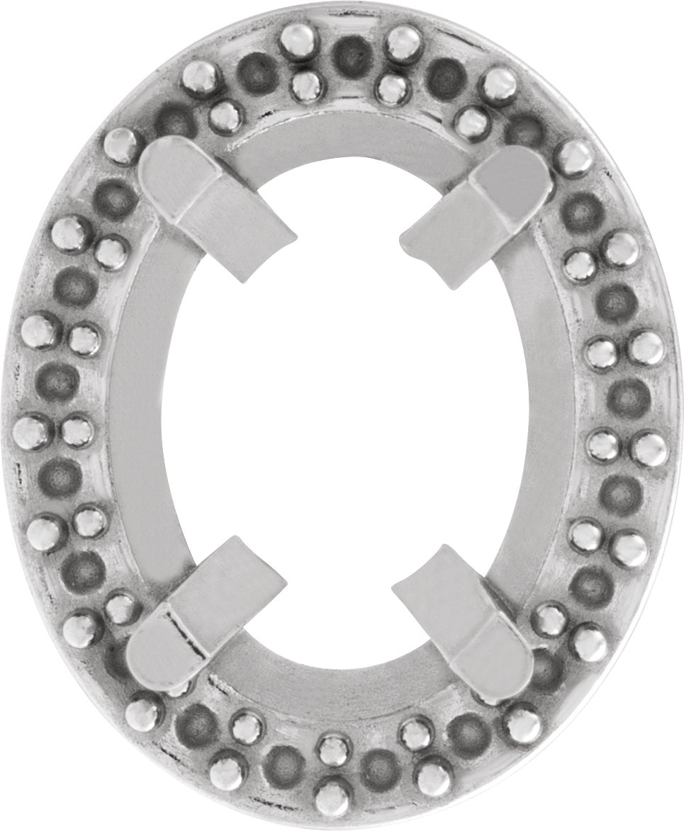 4-Prong Halo-Style Earring Setting