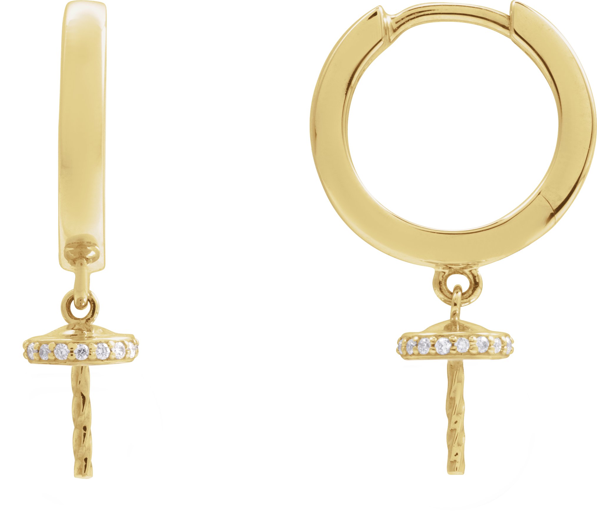Accented Pearl Hoop Earrings