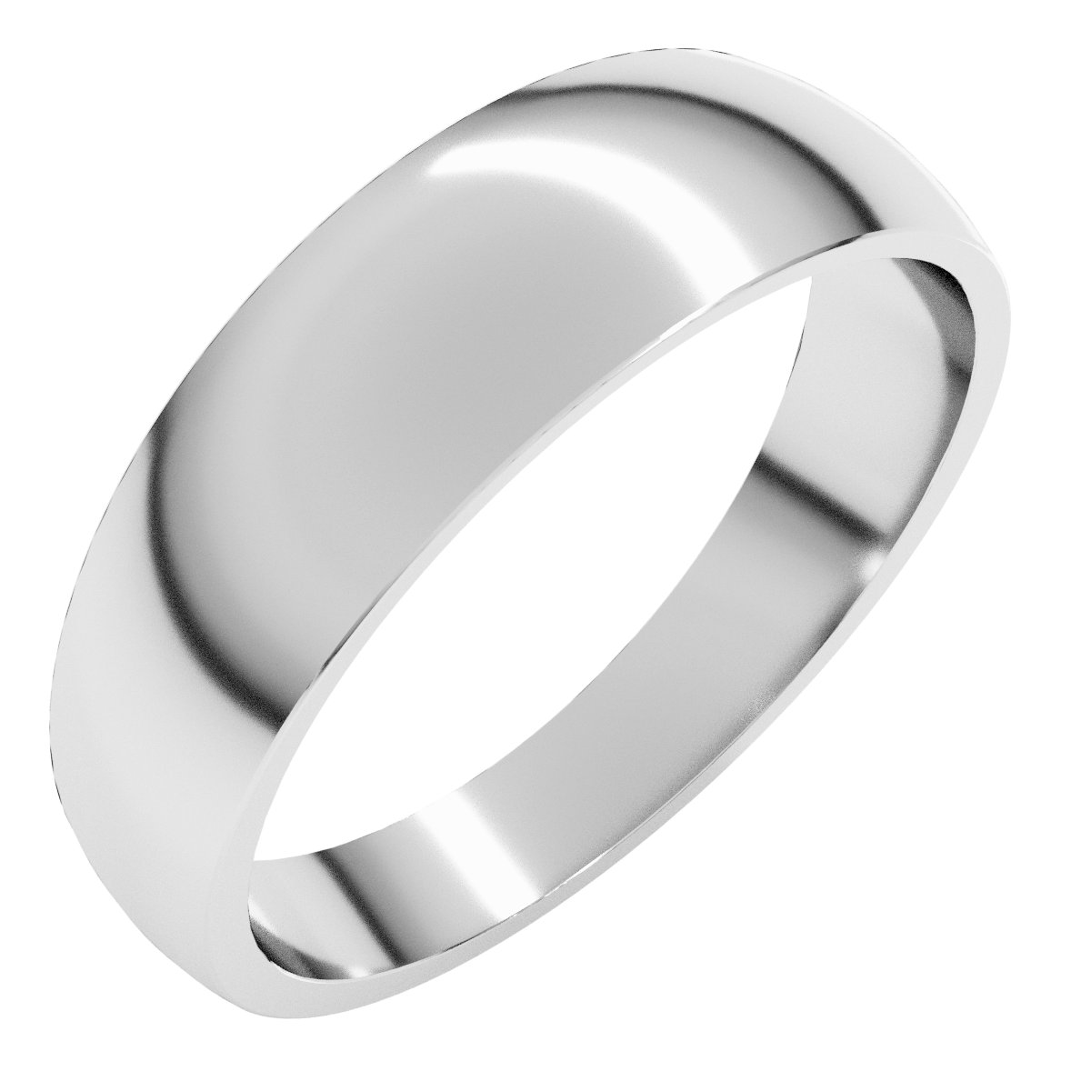 Tapered Comfort-Fit Half Round Band