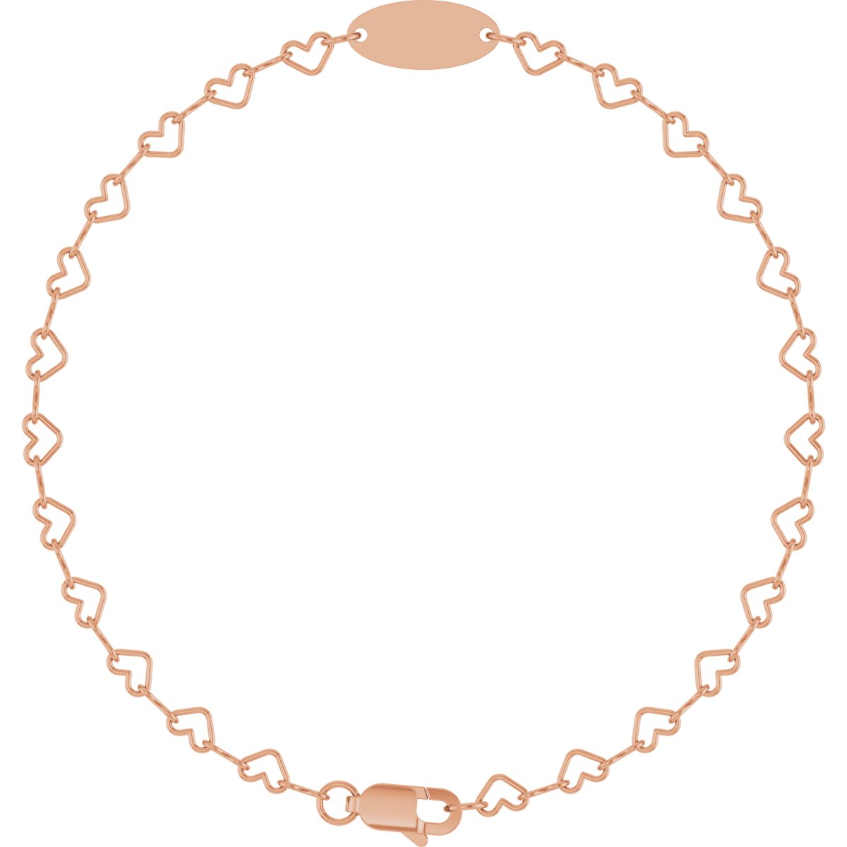 Engravable Heart Link Bracelet