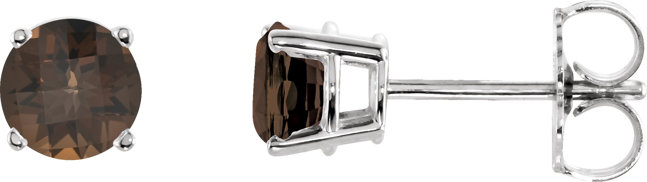 Round 4-Prong Lightweight Stud Earrings