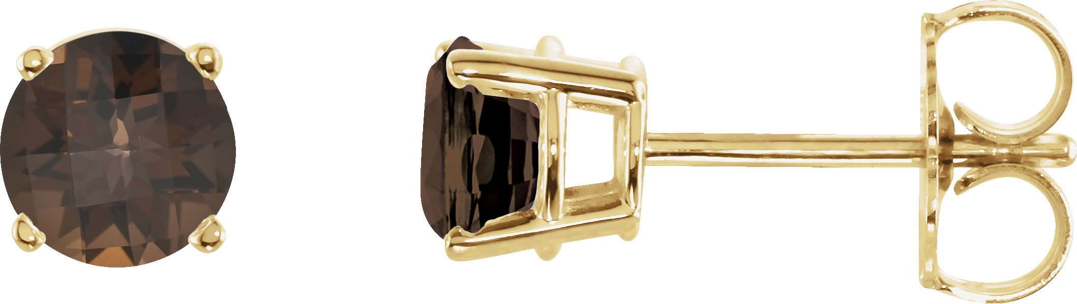Round 4-Prong Lightweight Stud Earrings
