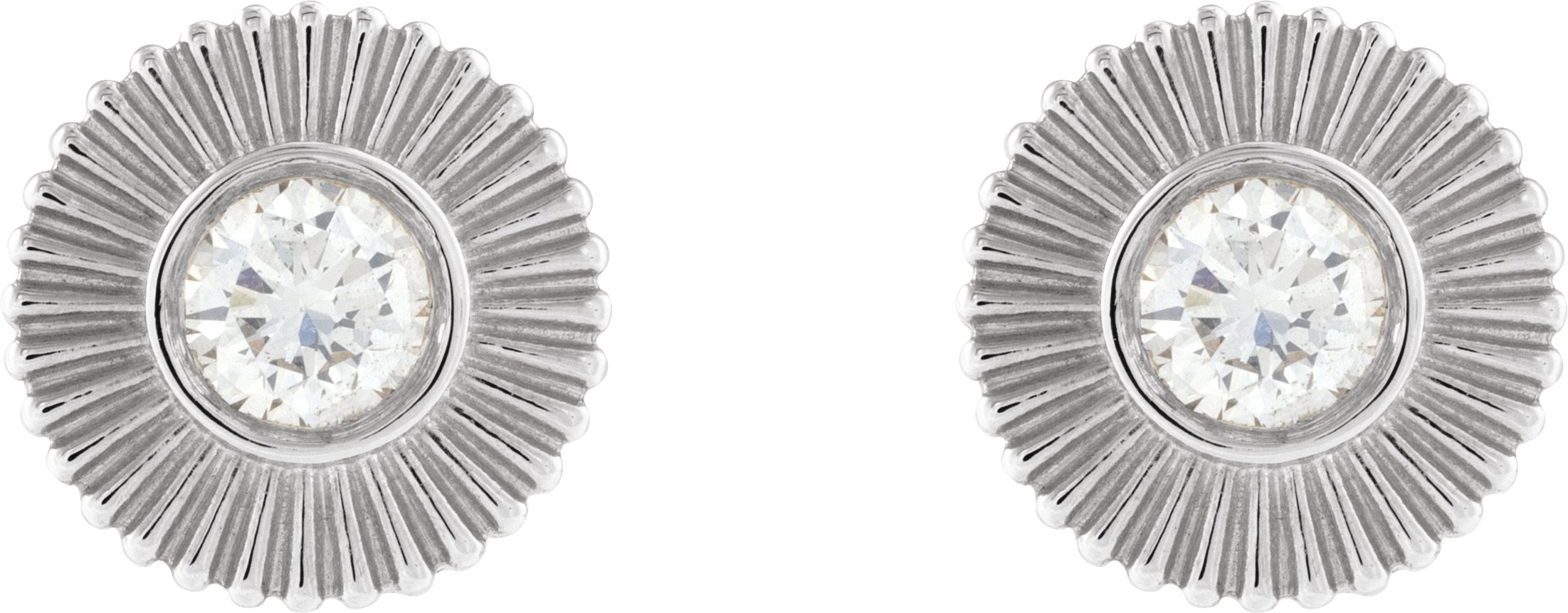 1/3 CTW Lab-Grown Diamond Starburst Stud Earrings view 2