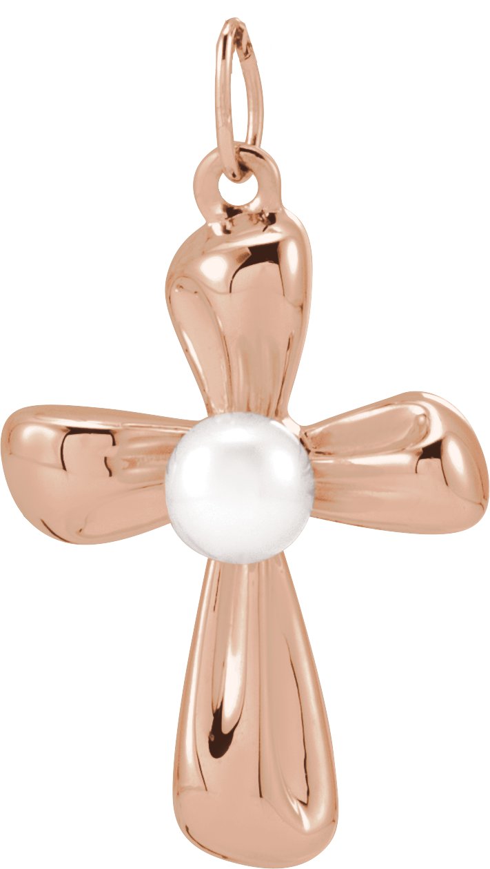 Pearl Cross Necklace or Pendant