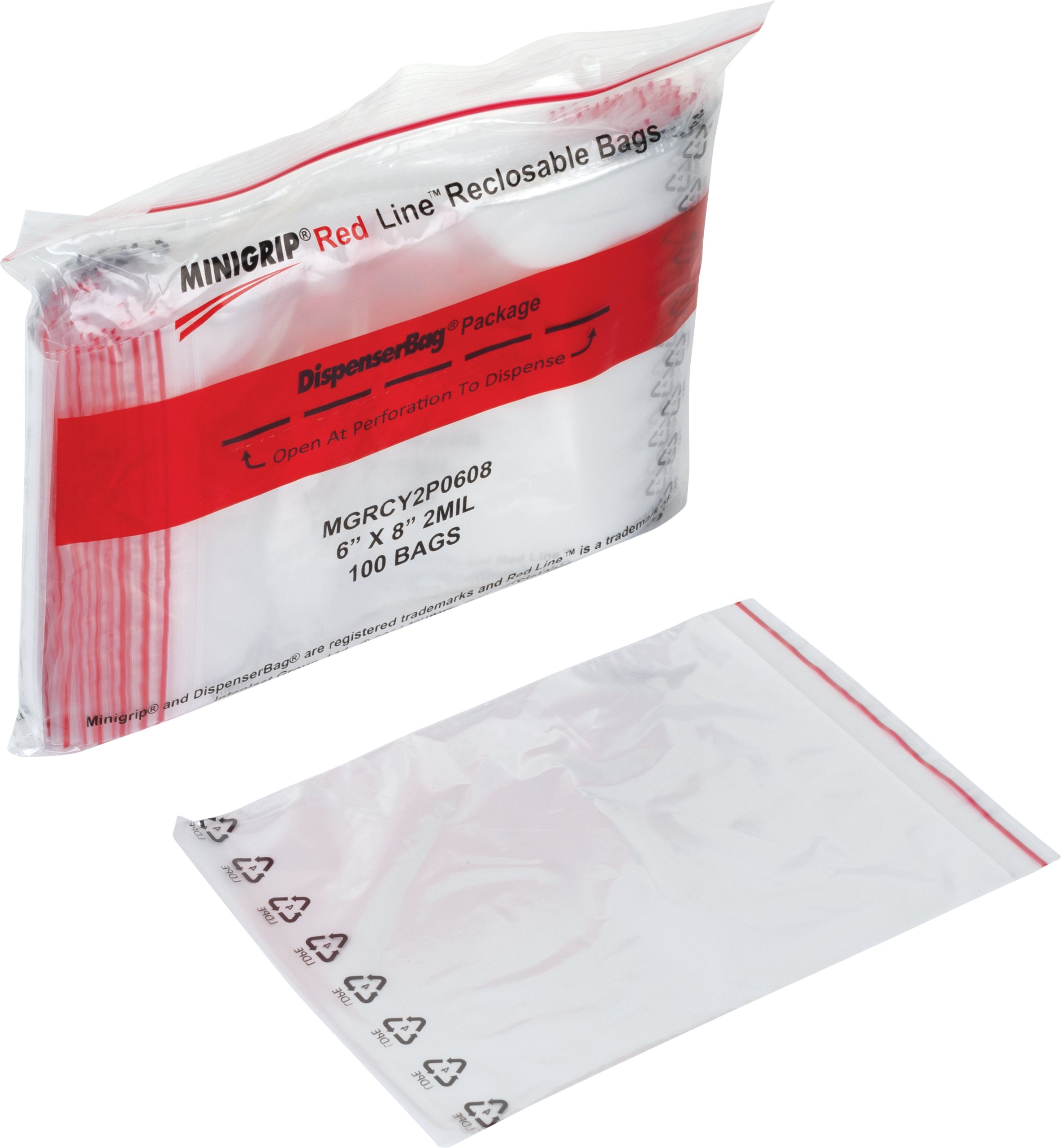 Minigrip® Red Line™ 2 Mil Recyclable Bags