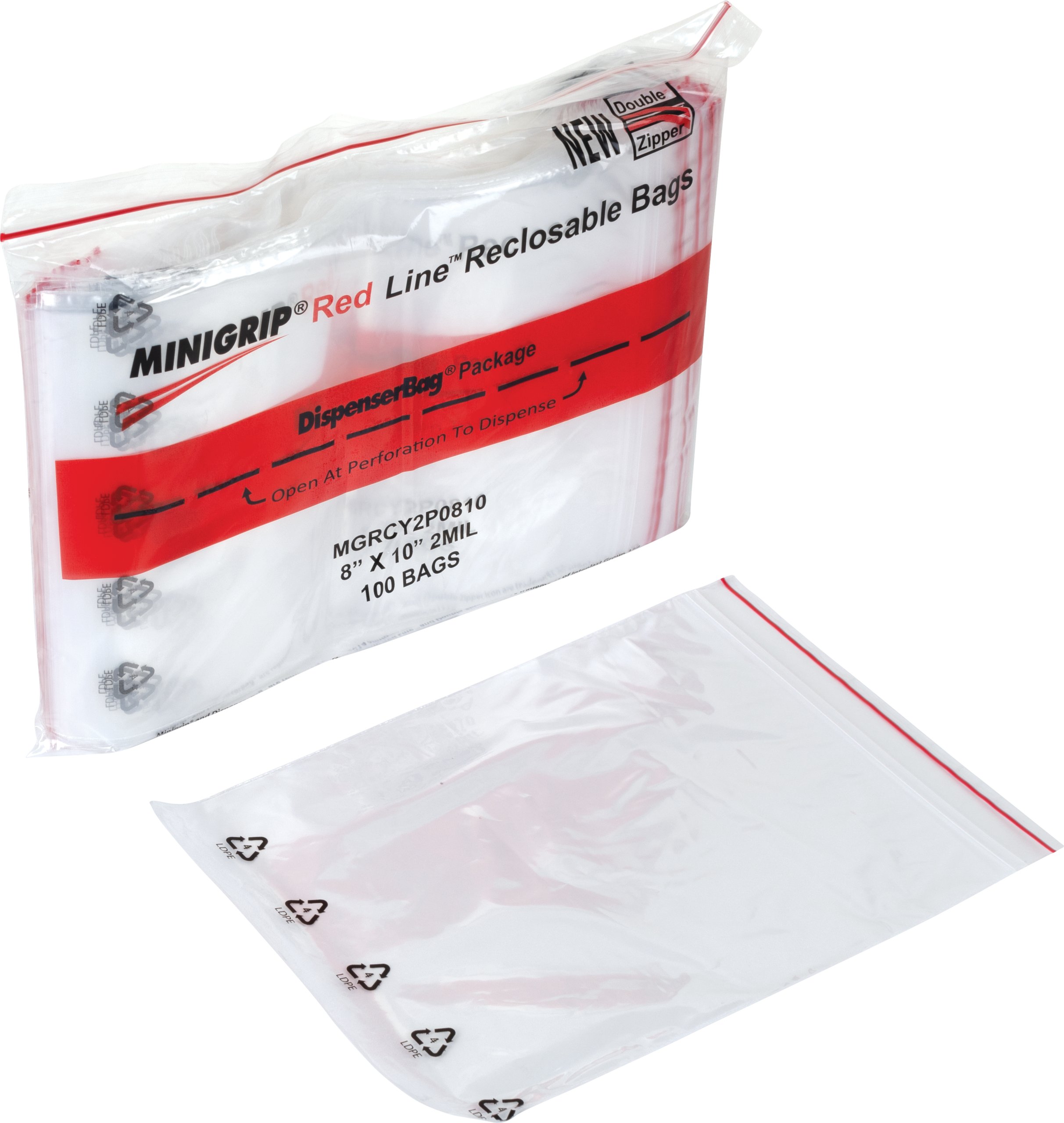 Minigrip® Red Line™ 2 Mil Recyclable Bags