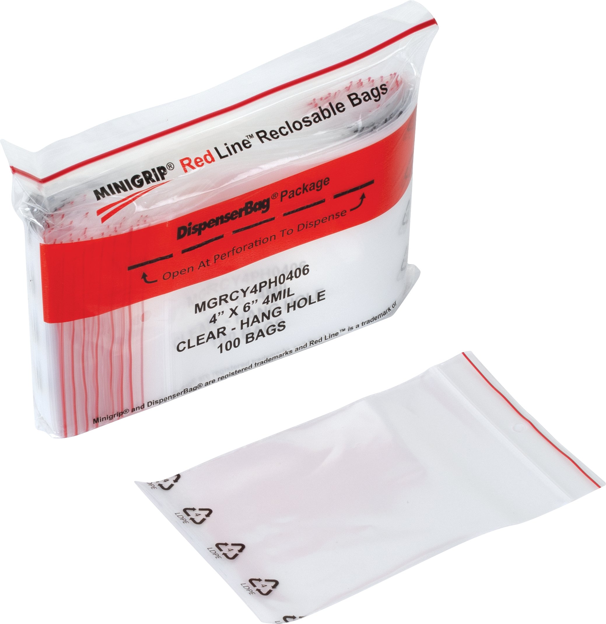 Minigrip® Red Line™ 4 Mil Recyclable Bags