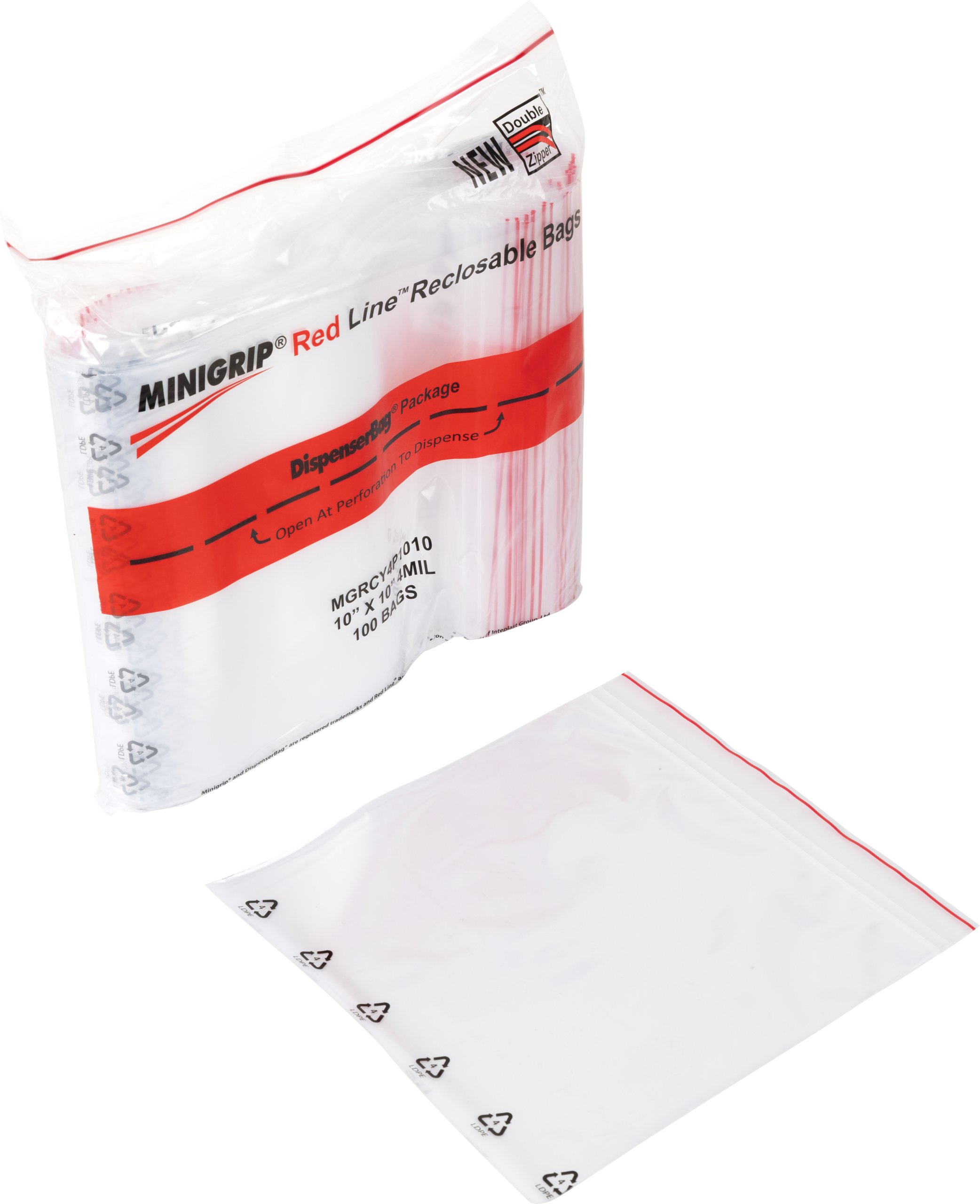 Minigrip® Red Line™ 4 Mil Recyclable Bags
