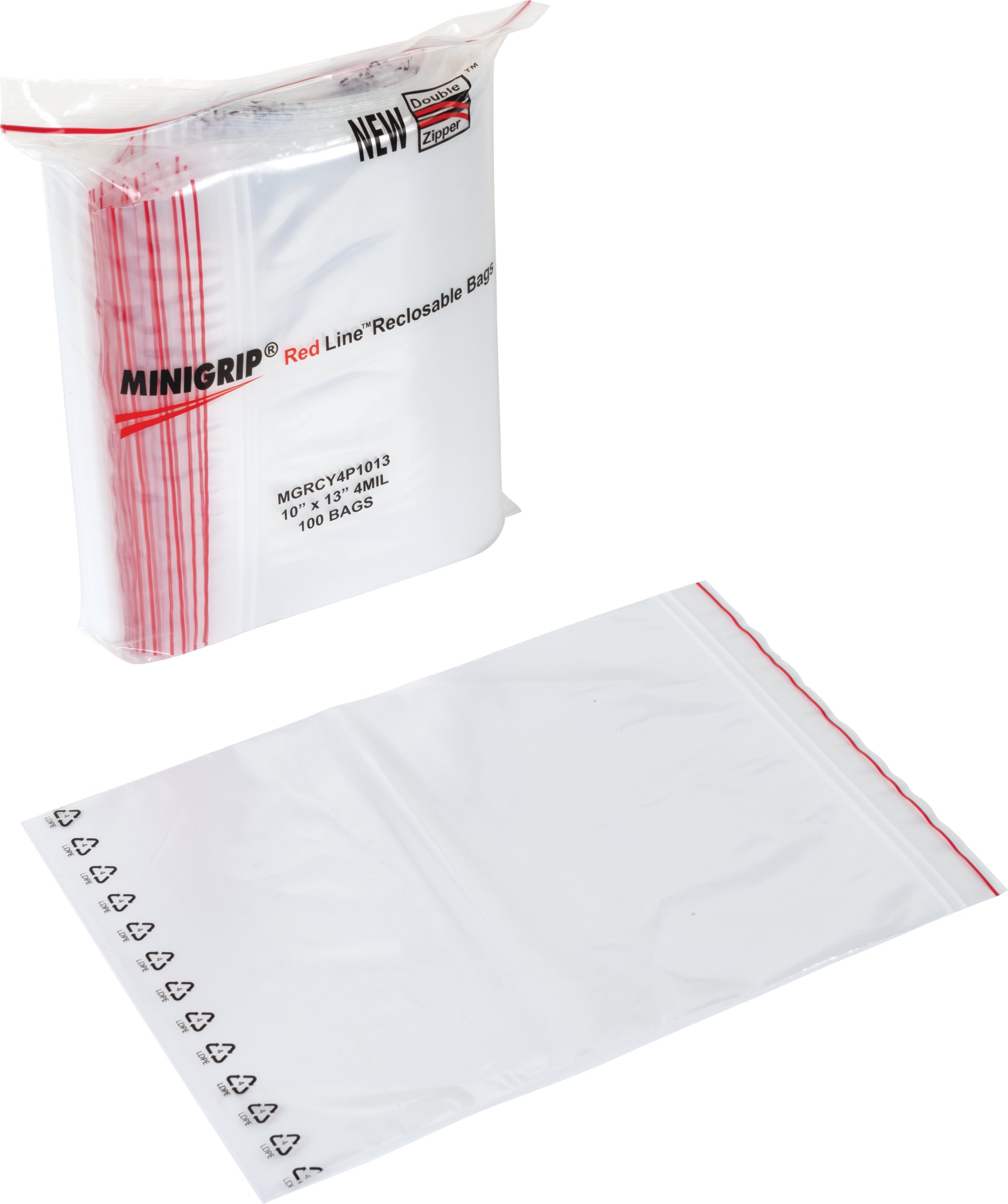 Minigrip® Red Line™ 4 Mil Recyclable Bags
