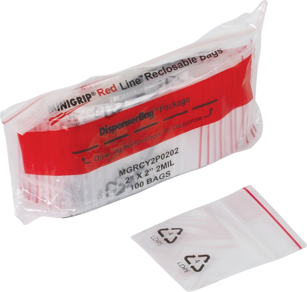 Minigrip® Red Line™ 2 Mil Recyclable Bags