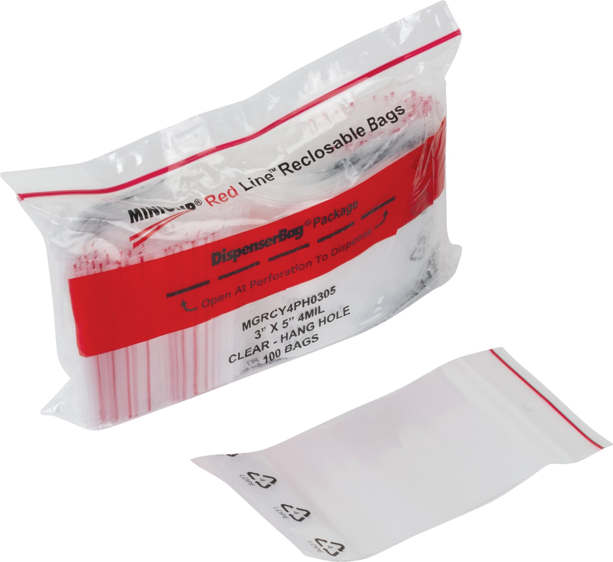 Minigrip® Red Line™ 4 Mil Recyclable Bags
