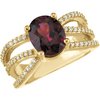 Rhodolite Garnet and Diamond Accented Ring Ref 2625904
